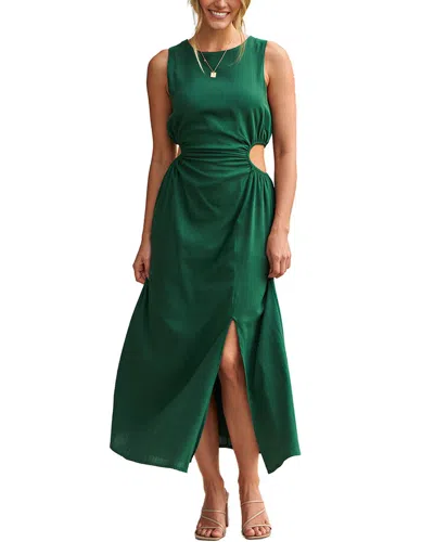 Leon Gori Maxi Dress In Dark Green