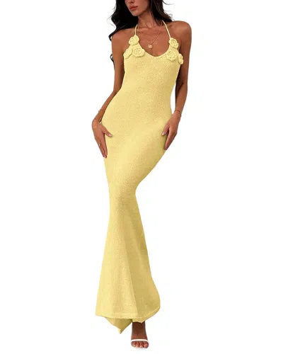 Leon Gori Maxi Dress In Yellow