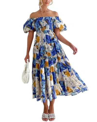Leon Gori Midi Dress In Blue