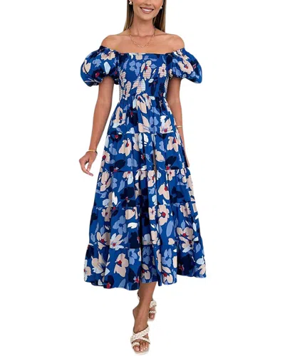 Leon Gori Midi Dress In Blue