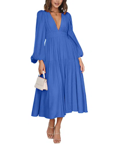Leon Gori Midi Dress In Blue