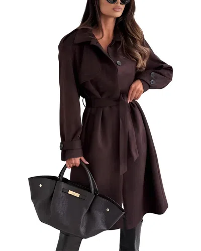 Leon Gori Midi Dress In Burgundy