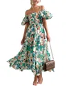 Leon Gori Midi Dress In Green