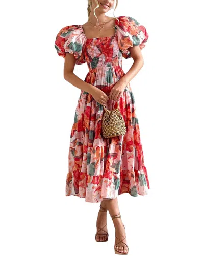 Leon Gori Midi Dress In Red