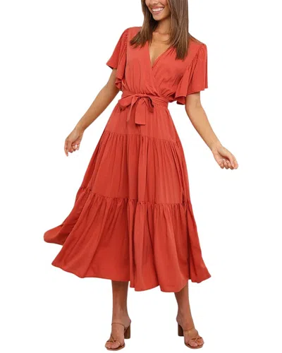 Leon Gori Midi Dress In Red