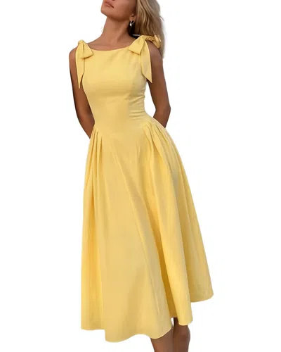 Leon Gori Midi Dress In Yellow