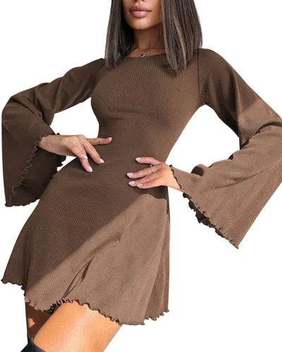 Leon Gori Mini Dress In Brown