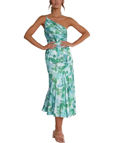 Leon Gori One-shoulder Midi Dress In White
