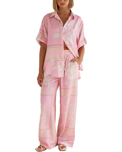 Leon Gori Shirt & Pant Set In Pink