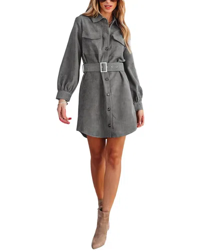 Leon Gori Shirt Dress In Gray