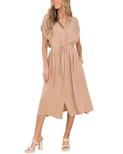 Leon Gori Shirtdress In Neutral