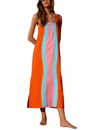 Leon Gori Sleeveless Maxi Dress In Orange