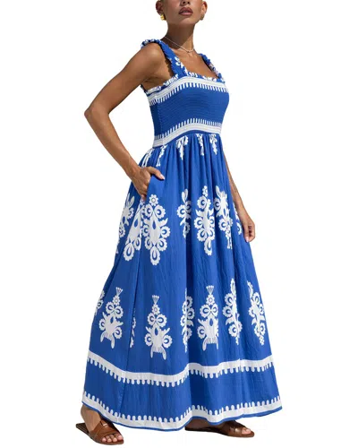 Leon Gori Sleeveless Maxi Dress In Blue