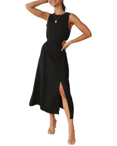 Leon Gori Sleeveless Midi Dress In Black