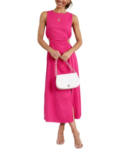 Leon Gori Sleeveless Midi Dress In Pink