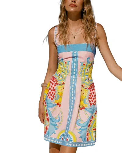 Leon Gori Sleeveless Mini Dress In Blue