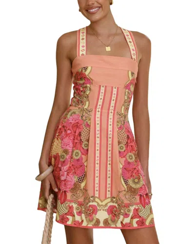 Leon Gori Sleeveless Mini Dress In Pink