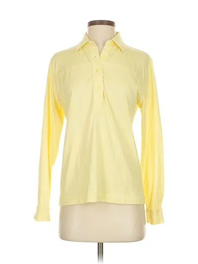 Pre-owned Leon Levin Long Sleeve Blouse In Yellow