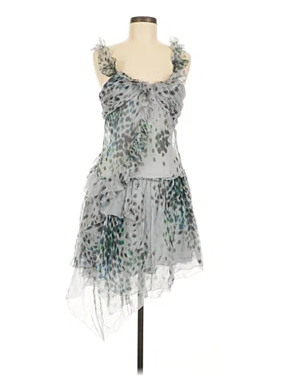 Pre-owned Leon Max Cocktail Dress In Silver