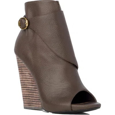 Leon Max Evalane Womens Leather Peep Toe Platform Heels In Brown