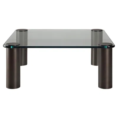 Pre-owned Leon Rosen Pace Collection Cocktail Table In Brushed Bronze By  In Gold
