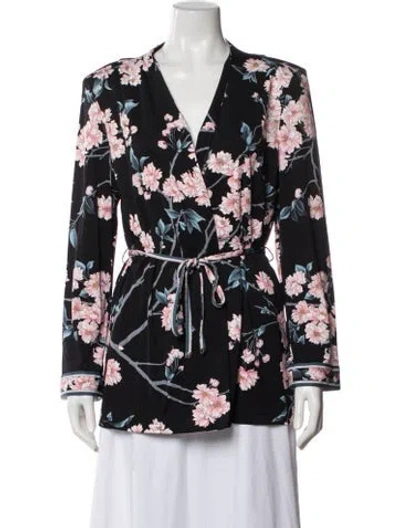Pre-owned Leonard Floral Print Jacket In Black