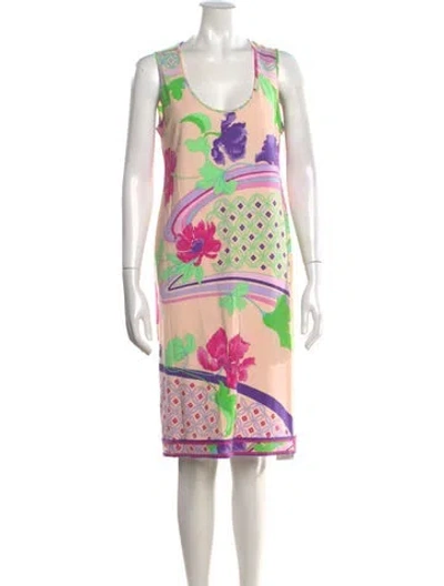 Pre-owned Leonard Floral Print Knee-length Dress In Multi
