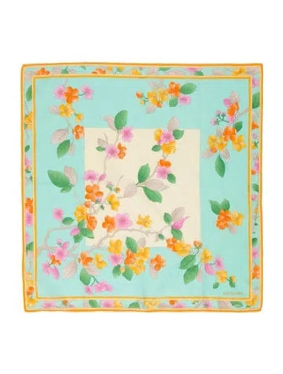 Pre-owned Leonard Floral Print Scarf In Yellow