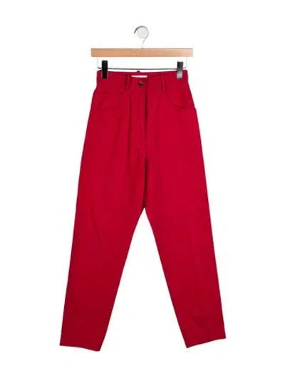 Pre-owned Leonard High-rise Straight Leg Jeans In Pink