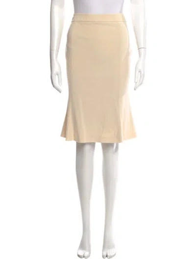 Pre-owned Leonard Knee-length Skirt In Neutral