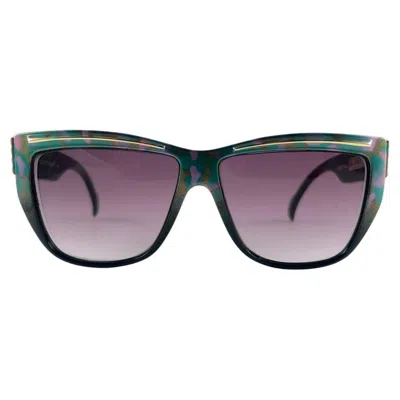 Pre-owned Leonard New Vintage  Black & Turquoise Frame Sunglasses 1970's France