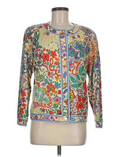 Pre-owned Leonard Paris Long Sleeve Blouse In Blue