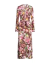 Leonard Paris Woman Maxi Dress Brown Size 14 Polyamide In Brown