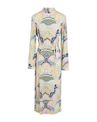 Leonard Paris Woman Maxi Dress Pink Size 14 Wool, Nylon