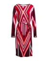 Leonard Paris Woman Midi Dress Burgundy Size 16 Wool, Nylon In Red