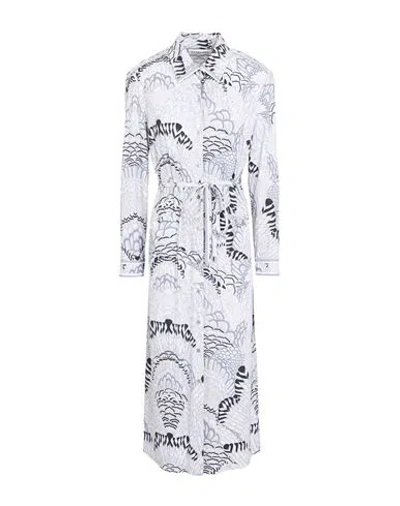 Leonard Paris Woman Midi Dress Light Grey Size 8 Polyamide