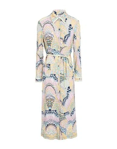 Leonard Paris Woman Midi Dress Pink Size 16 Wool, Nylon