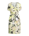 Leonard Paris Woman Midi Dress Yellow Size 8 Modal, Elastane In Yellow