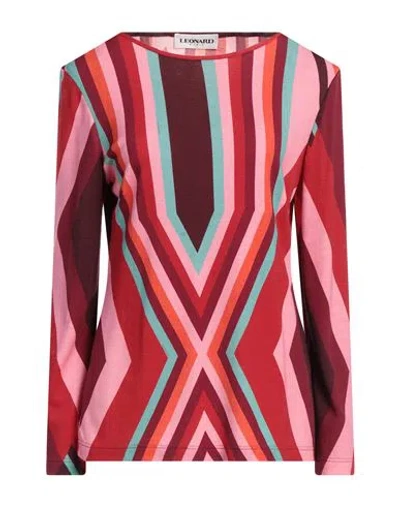 Leonard Paris Woman T-shirt Pink Size 12 Wool, Nylon