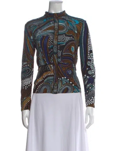 Pre-owned Leonard Patterned Long Sleeve Top In Multi