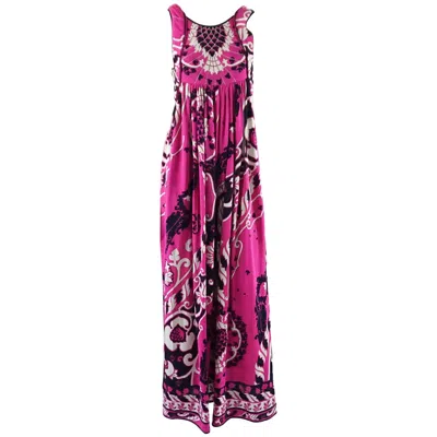 Pre-owned Leonard Pink, Black, And White Print Jumpsuit - 36