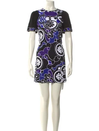 Pre-owned Leonard Printed Mini Dress In Multi