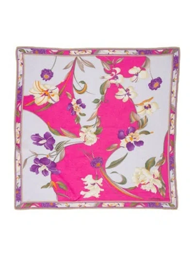 Pre-owned Leonard Printed Scarf In Pink