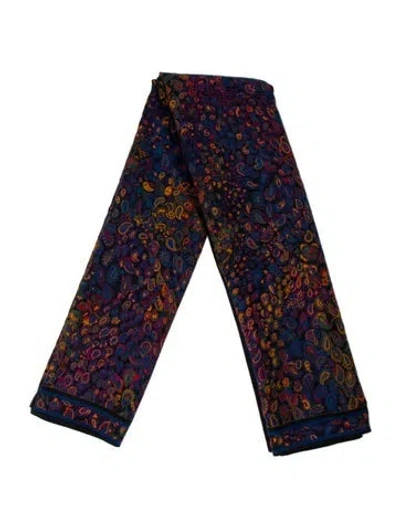 Pre-owned Leonard Printed Shawl In Black