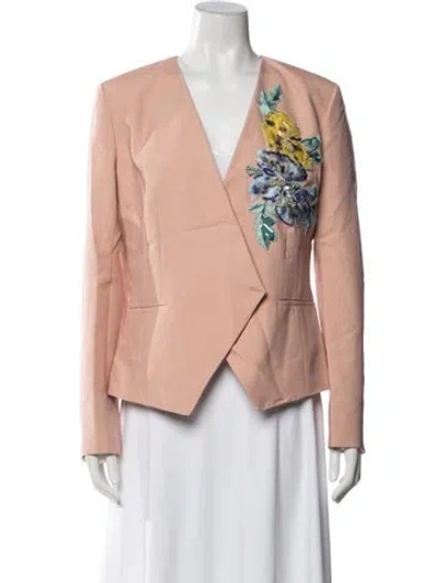 Pre-owned Leonard Silk Blazer W/ Tags In Blue