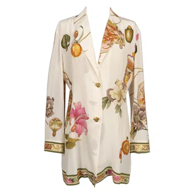Pre-owned Leonard Silk Blouse In Sand