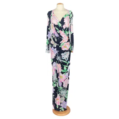 Pre-owned Leonard Silk Dress In Gray