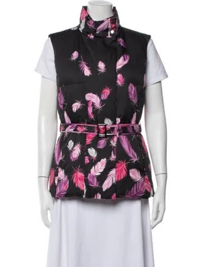 Pre-owned Leonard Silk Floral Print Vest In Multi