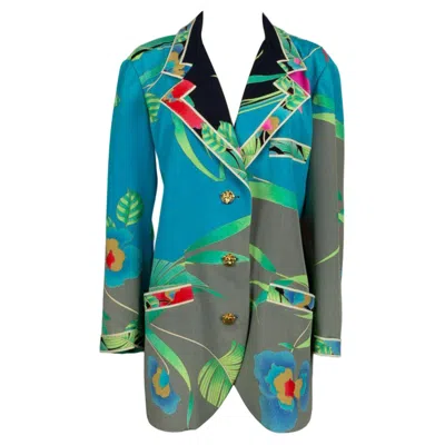 Pre-owned Leonard Léonard Silk Jacket In Blue