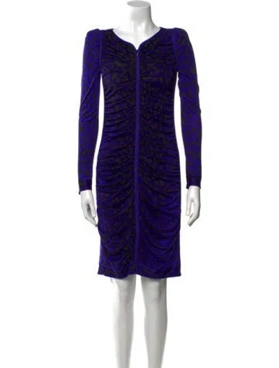 Pre-owned Leonard Silk Knee-length Dress In Multi